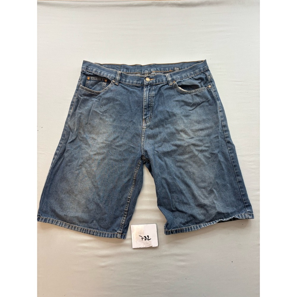 Jaguar Mens Denim Shorts Size 40 Blue Cotton Relaxed Fit Five Pocket Casual